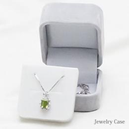 マルチアクセサリーケース　指輪、ネックレス、ピアスが収納でスエード調素材のジュエリーケース(グレー)