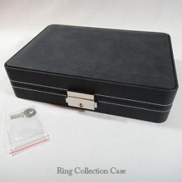 ブランド店御用達の最大36本の指輪が収納できるリングコレクションケース(ブラック)