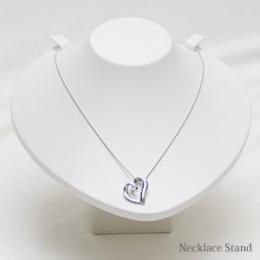 撮影やディスプレイ用の業者向けペンダントネックレススタンド　トルソー型(ホワイト)