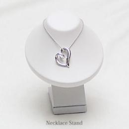 撮影やディスプレイ用の業者向けペンダントネックレススタンド　トルソー型Sサイズ(ホワイト)