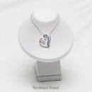 撮影やディスプレイ用の業者向けペンダントネックレススタンド　トルソー型Sサイズ(ホワイト)